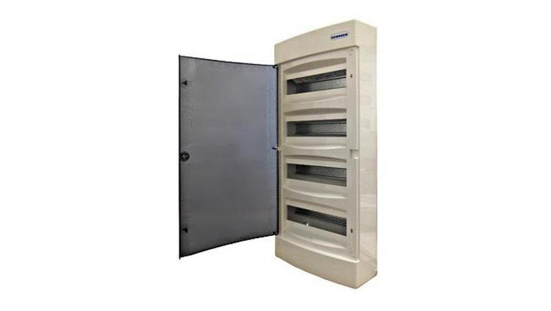 Obudowa natynkowa z tworzywa 4x12 IP40 d.transparentne N+PE-147288 Obudowa natynkowa z tworzywa 4x12 IP40 d.transparentne N+PE-147288