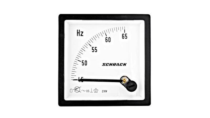 Częstotliwościomierz 72x72mm, od 45 do 65 Hz, 230V-117732 Częstotliwościomierz 72x72mm, od 45 do 65 Hz, 230V-117732