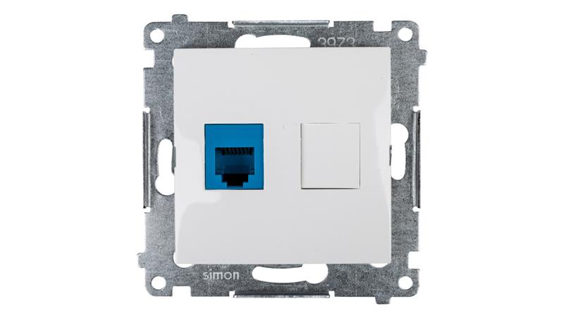 Simon 54 Gniazdo telefoniczne pojedyncze RJ12 białe DT1.01/11-33939
