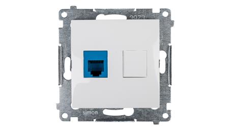 Simon 54 Gniazdo telefoniczne pojedyncze RJ12 białe DT1.01/11-33939