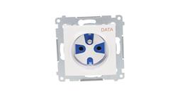 Simon 54 Gniazdo pojedyncze DATA z/u 16A IP20 z kluczem uprawniającym białe DGD1.01/11-43066