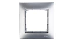 Simon 54 Premium Ramka pojedyncza srebrny mat /do karton-gips/ DRK1/43-36681