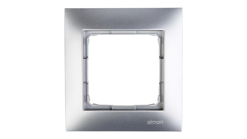Simon 54 Premium Ramka pojedyncza srebrny mat /do karton-gips/ DRK1/43-36681