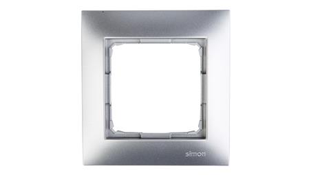 Simon 54 Premium Ramka pojedyncza srebrny mat /do karton-gips/ DRK1/43-36681