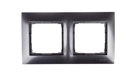 Simon 54 Premium Ramka podwójna antracyt /do karton-gips/ DRK2/48-36583