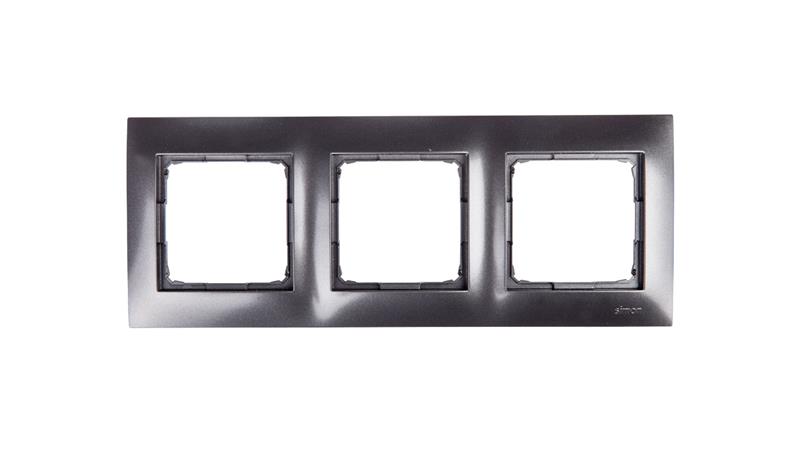 Simon 54 Premium Ramka potrójna antracyt /do karton-gips/ DRK3/48-36853