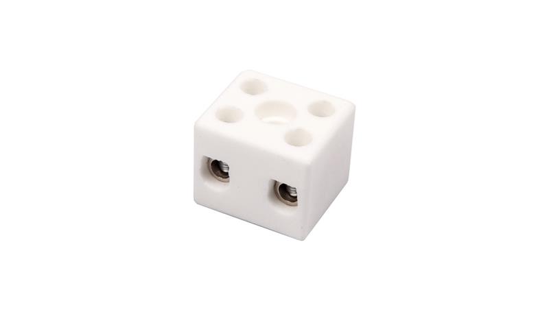 Złączka gwintowa porcelanowa 10mm2 2-tory biała z 1 otworem montażowym CPO-15A-2P 80722516 /20szt./-80134 Złączka gwintowa porcelanowa 10mm2 2-tory biała z 1 otworem montażowym CPO-15A-2P 80722516 /20szt./-80134