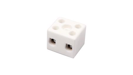 Złączka gwintowa porcelanowa 10mm2 2-tory biała z 1 otworem montażowym CPO-15A-2P 80722516 /20szt./-80134