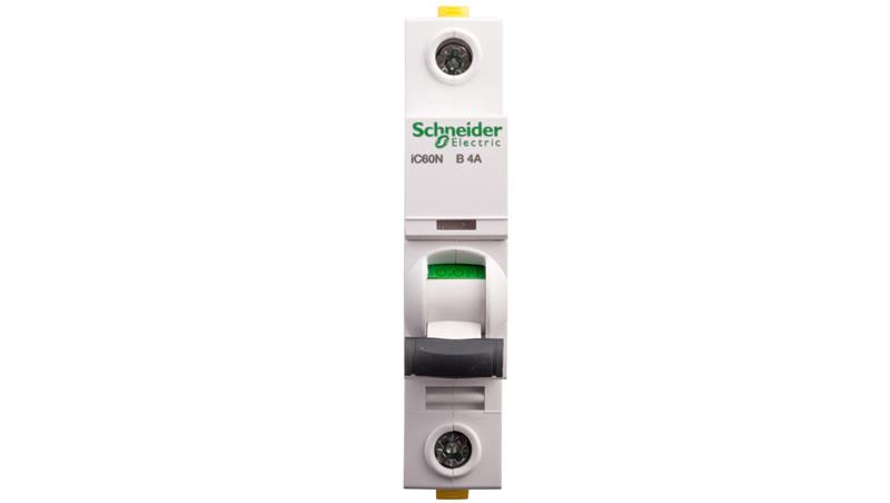 Wyłącznik nadprądowy 1P B 4A 6kA AC iC60N-B4 A9F03104-16240 Wyłącznik nadprądowy 1P B 4A 6kA AC iC60N-B4 A9F03104-16240