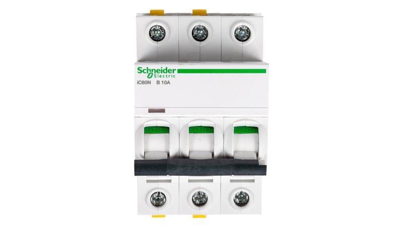 Wyłącznik nadprądowy 3P B 10A 6kA AC iC60N-B10-3 A9F03310-16303