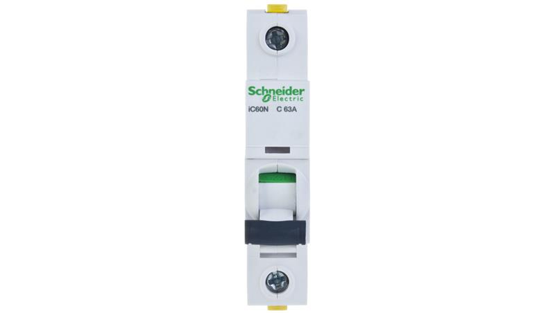 Wyłącznik nadprądowy 1P C 63A 6kA AC iC60N-C63 A9F04163-16623