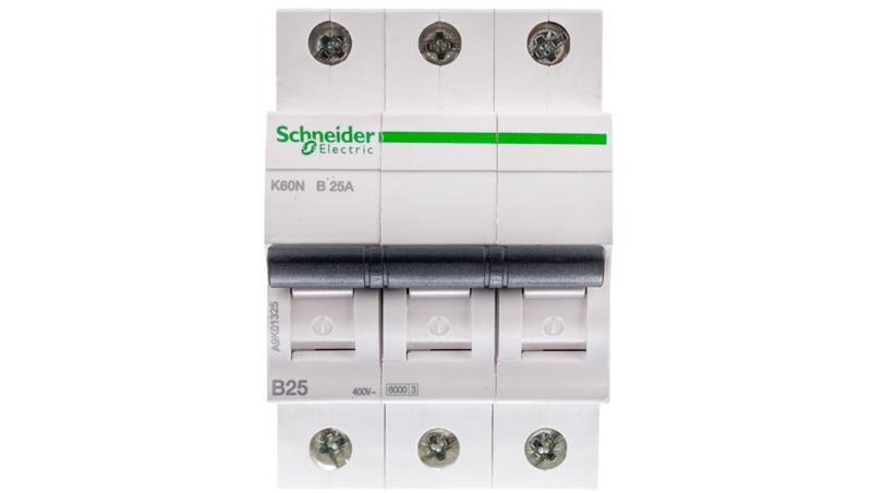 Wyłącznik nadprądowy 3P B 25A 6kA AC K60N A9K01325-16300 Wyłącznik nadprądowy 3P B 25A 6kA AC K60N A9K01325-16300