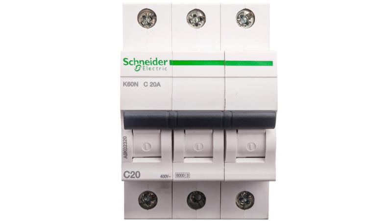 Wyłącznik nadprądowy 3P C 20A 6kA AC K60N A9K02320-16275 Wyłącznik nadprądowy 3P C 20A 6kA AC K60N A9K02320-16275