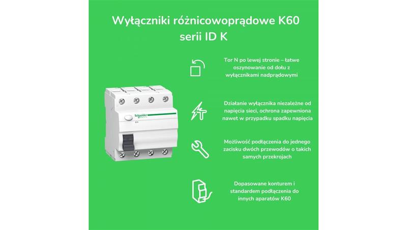 Wyłącznik różnicowoprądowy 2P 40A 0,03A typ AC ID K A9Z05240-20507