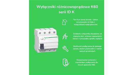 Wyłącznik różnicowoprądowy 2P 40A 0,03A typ AC ID K A9Z05240-20507