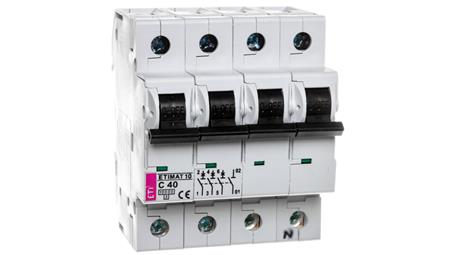 Wyłącznik nadprądowy 3P+N C 40A 10kA AC ETIMAT10 002136720-16857