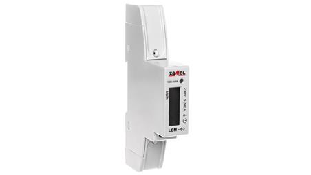 Licznik energii elektrycznej 1-fazowy 50A 230V wyświetlacz LCD LEM-02 EXT10000033-4318