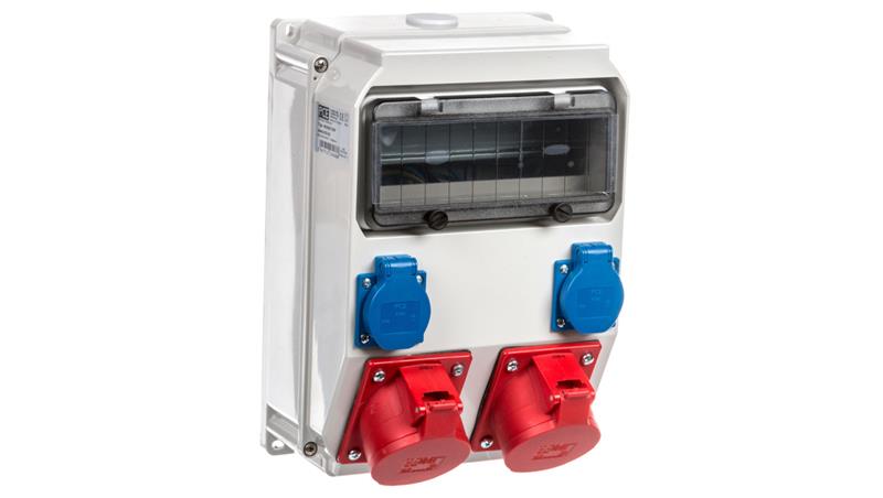 Rozdzielnica budowlana ADAMÓW 2X5P 32A 2xGS IP44 9036212W-65800