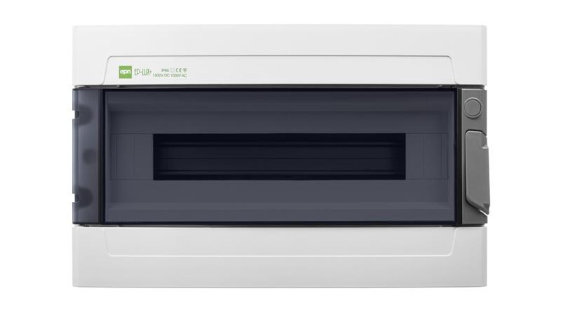 Rozdzielnica hermetyczna EP-LUX natynkowa 1x18 1500V DC 1000V AC PE+N dymny IP65 1955-01-68839