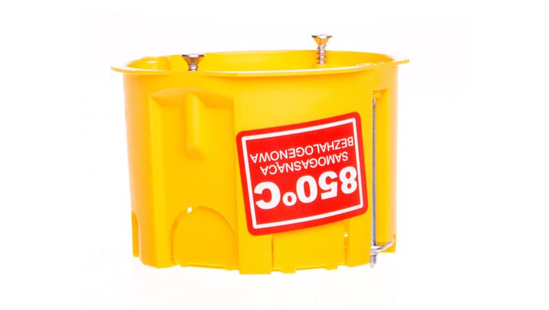 Puszka podtynkowa samogasnąca IP20 zółta PK-60 K-G N 0201-0N /40szt/-75613