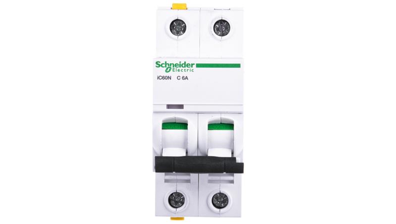 Wyłącznik nadprądowy 2P C 6A 6kA AC iC60N-C6-2 A9F04206-16317 Wyłącznik nadprądowy 2P C 6A 6kA AC iC60N-C6-2 A9F04206-16317