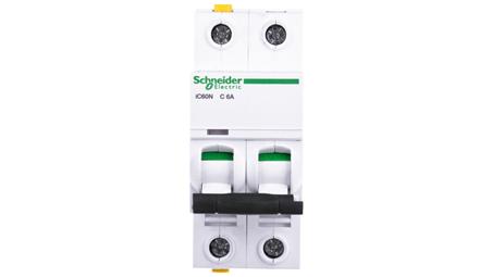 Wyłącznik nadprądowy 2P C 6A 6kA AC iC60N-C6-2 A9F04206-16317