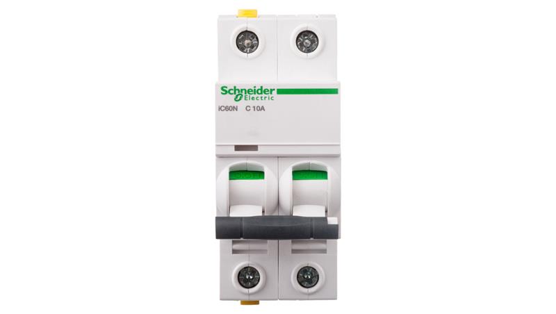 Wyłącznik nadprądowy 2P C 10A 6kA AC iC60N-C10-2 A9F04210-16331 Wyłącznik nadprądowy 2P C 10A 6kA AC iC60N-C10-2 A9F04210-16331