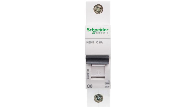 Wyłącznik nadprądowy 1P C 6A 6kA AC K60N A9K02106-16516 Wyłącznik nadprądowy 1P C 6A 6kA AC K60N A9K02106-16516