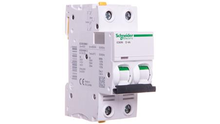Wyłącznik nadprądowy 2P D 4A 6kA AC iC60N-D4-2 A9F05204-16856