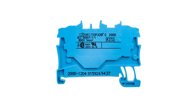 Złączka szynowa 2-przewodowa 1,0mm2 niebieska 2000-1204 TOPJOBS-74102