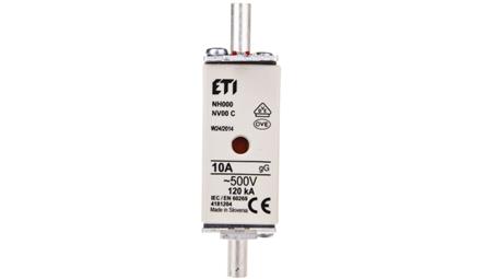 Wkładka bezpiecznikowa KOMBI NH000 10A gG/gL 500V WT-00C 004181204-5320