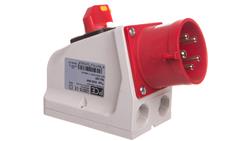 Wtyczka odbiornikowa KOMBI 32A 5P 400V czerwona IP44 625-6W-27174