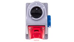 Zestaw instalacyjny z gniazdem 16A 5p (L-0-P) COMBO-POL 960615511W-31955