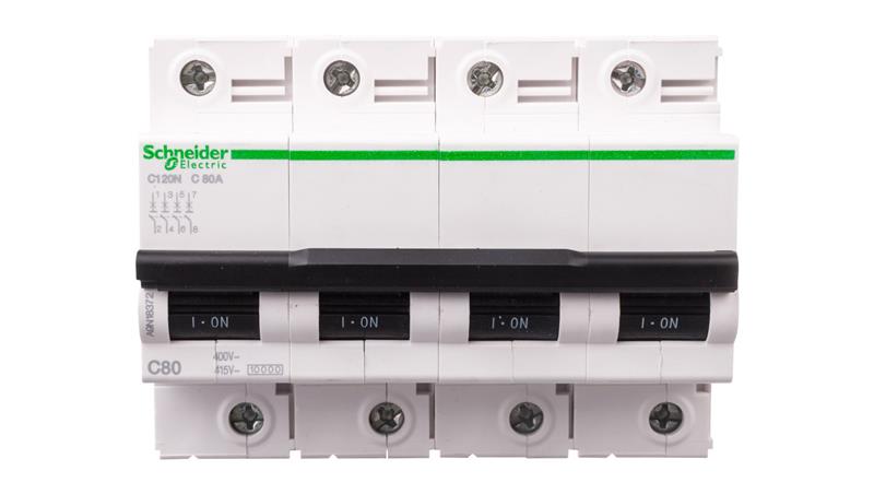 Wyłącznik nadprądowy 4P C 80A 6kA AC iC120N A9N18372-16980 Wyłącznik nadprądowy 4P C 80A 6kA AC iC120N A9N18372-16980