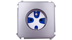 Simon Basic Gniazdo pojedyncze DATA z/u 16A IP20 z kluczem uprawniającym stal inox BMGD1.01/21-43909