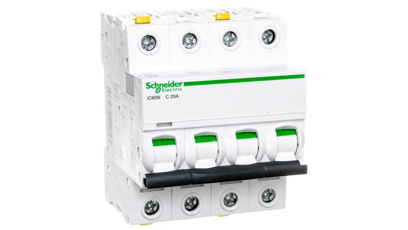 Wyłącznik nadprądowy 4P C 20A 6kA AC iC60N-C20-4 A9F04420-16748 Wyłącznik nadprądowy 4P C 20A 6kA AC iC60N-C20-4 A9F04420-16748