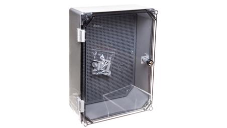 Obudowa 400x300x166mm IP65 z płytą montażową transparentna UNIbox Uni-1/T 43.11-68033