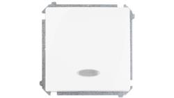 Simon Basic Przycisk pojedynczy zwierny z podświetleniem, szybkozłącza, biały BMP1L.01/11-31525