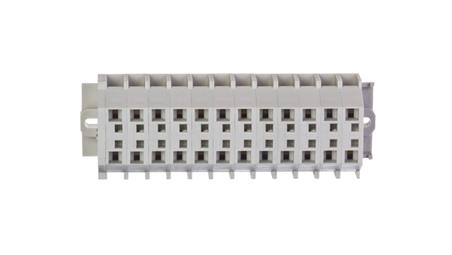 Listwa zaciskowa 12-torowa 2-przewodowa ExeII 4mm2 z uchwytami montażowymi fi 3,2mm jasnoszara 262-142-80244