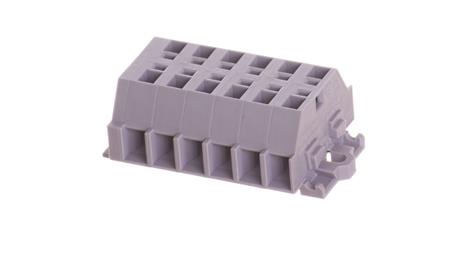 Listwa zaciskowa 2-przewodowa 2,5mm2 6-torowa z mocowaniem śrubowym szara 261-106-80174