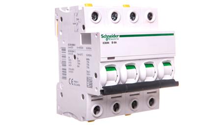 Wyłącznik nadprądowy 4P B 6A 6kA AC iC60N-B6-4 A9F03406-16792