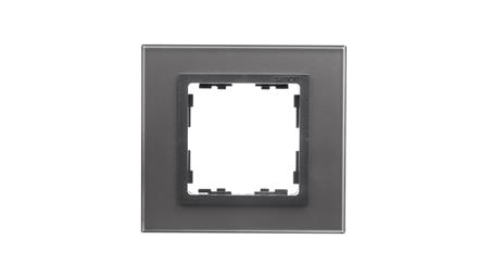 Simon 82 Ramka pojedyncza szklana miedź/ ramka pośrednia grafit 82817-34-37480