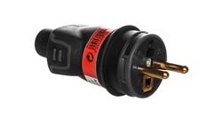 HELMO Wtyczka przenośna gumowa 16A 2P+Z 230V IP44 czarna 050114-28913