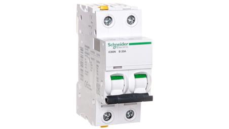 Wyłącznik nadprądowy 2P B 20A 6kA AC iC60N-B20-2 A9F03220-16478