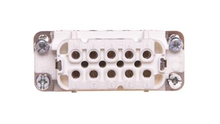 Wkład złącza 10P+PE żeński 16A 250V EPIC H-A 10 BS 10441000-30211