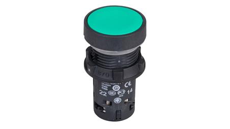 Przycisk sterowniczy 22mm zielony z samopowrotem 1Z+1R XB7NA35-3156