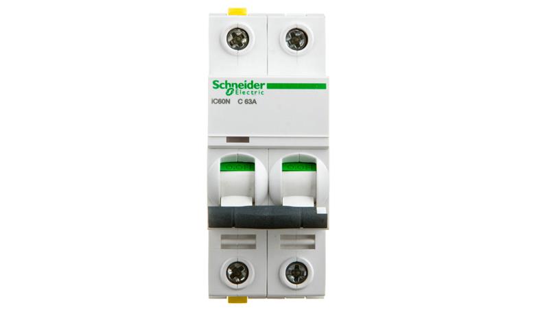 Wyłącznik nadprądowy 2P C 63A 6kA AC iC60N-C63-2 A9F04263-16789