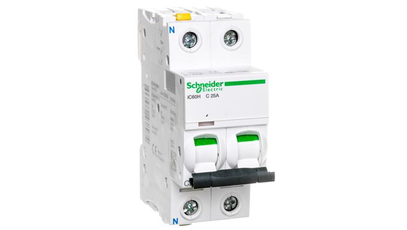 Wyłącznik nadprądowy 1P+N C 25A 10kA AC iC60H-C25-1N A9F07625-16950 Wyłącznik nadprądowy 1P+N C 25A 10kA AC iC60H-C25-1N A9F07625-16950