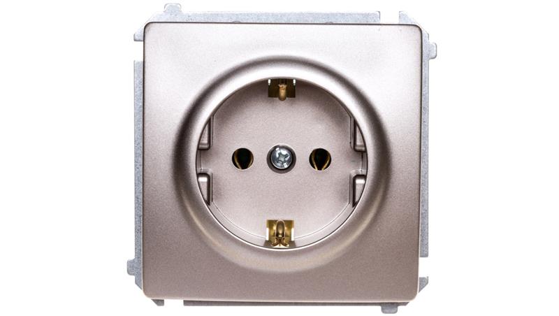 Simon Basic Gniazdo pojedyncze SCHUKO z/u 16A IP20 satynowe BMGSz1.01/29-43911