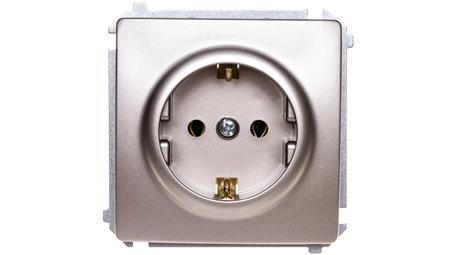 Simon Basic Gniazdo pojedyncze SCHUKO z/u 16A IP20 satynowe BMGSz1.01/29-43911